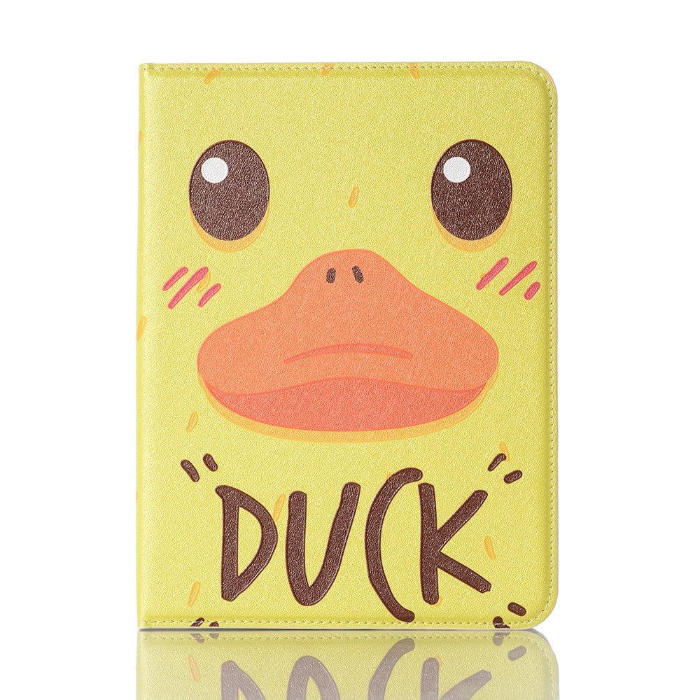 iPad Mini (2021) Kunst Læder Cover m. Kortholder & Touch Pen Holder - Duck