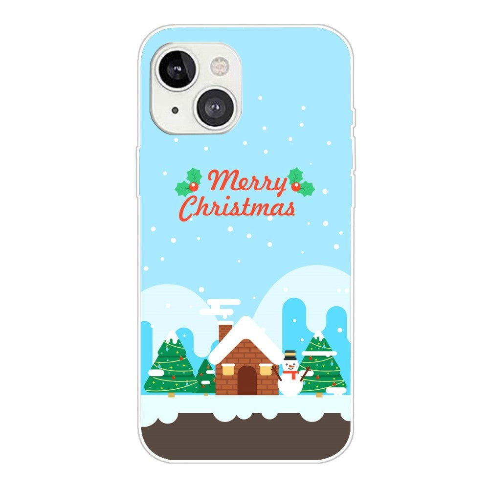 iPhone 13 Fleksibelt Plast Bagside Julecover - Merry Christmas - Julehygge