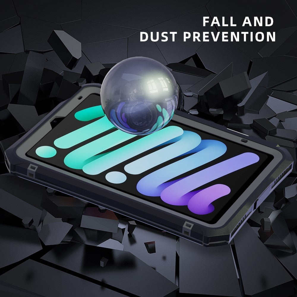 iPad mini (2024/2021) SHELLBOX 2 m fallsikkert vanntett etui med støtte og snor