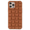 iPhone 13 Pro Grid Texture Silikon Bakdeksel - Brun