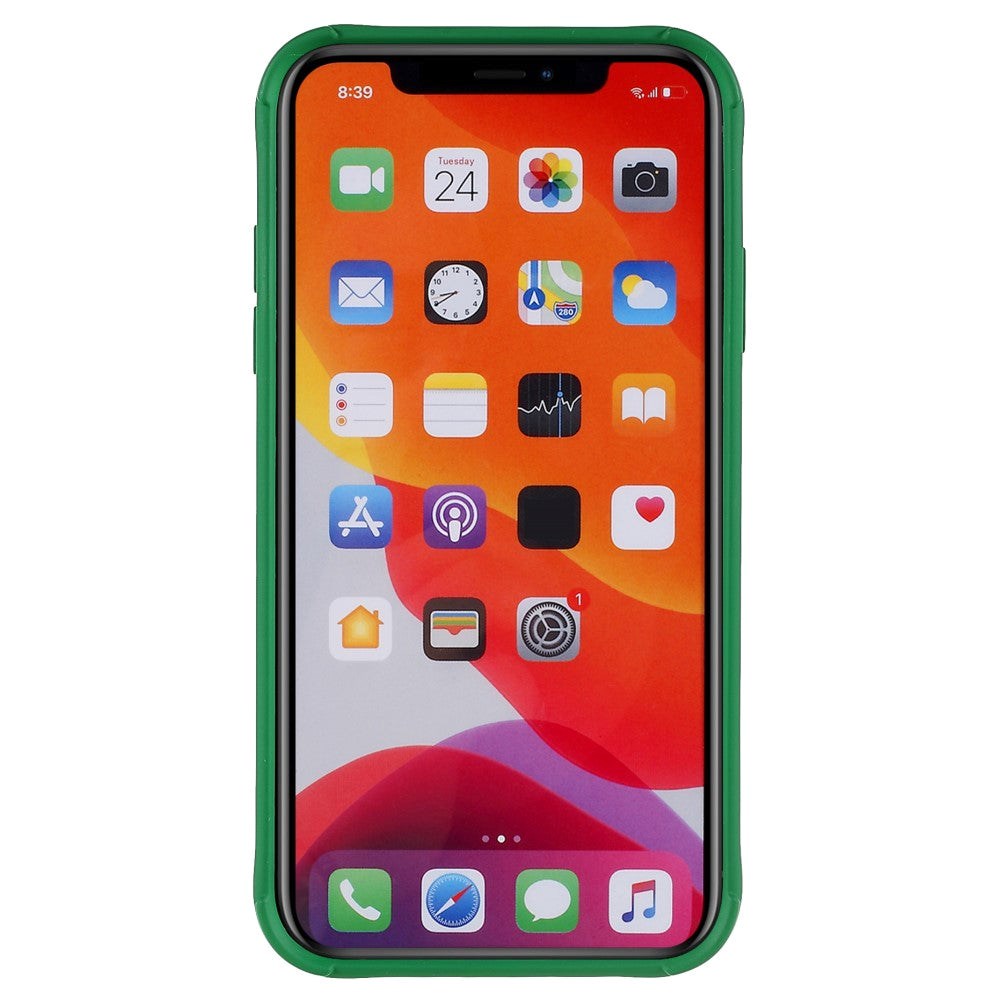 iPhone 11 Gitter Tekstur Silikone Bagside Cover - Grøn
