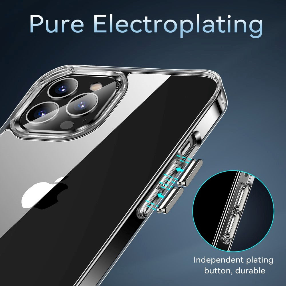 iPhone 12 Pro Max Krystallklart Hybrid Plastic Bakdeksel - Gjennomsiktig