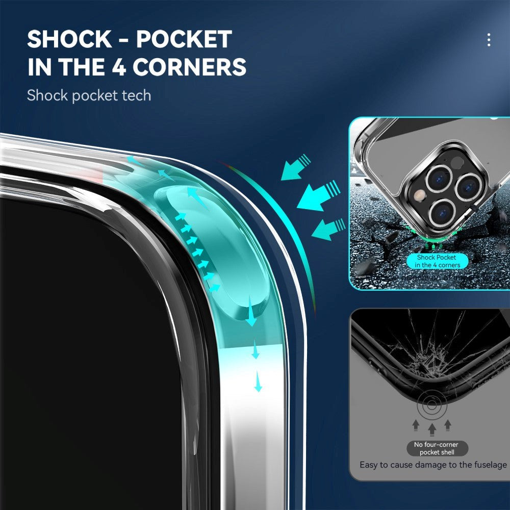 iPhone 12 Pro Max Krystallklart Hybrid Plastic Bakdeksel - Gjennomsiktig