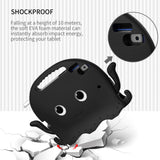 iPad 10.2" (2021 / 2020 / 2019) / iPad Pro 10.5 / iPad Air (2019) EVA Kids Case m. skulderstropp - Octopus Theme - Svart