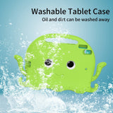 iPad 10.2" (2021 / 2020 / 2019) / iPad Pro 10.5 / iPad Air (2019) EVA Kids Case m. skulderstropp - Octopus Theme - Grønn