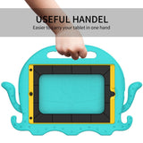iPad 10.2" (2021 / 2020 / 2019) / iPad Pro 10.5 / iPad Air (2019) EVA barnedeksel med skulderstropp - blekkspruttema - Turkis