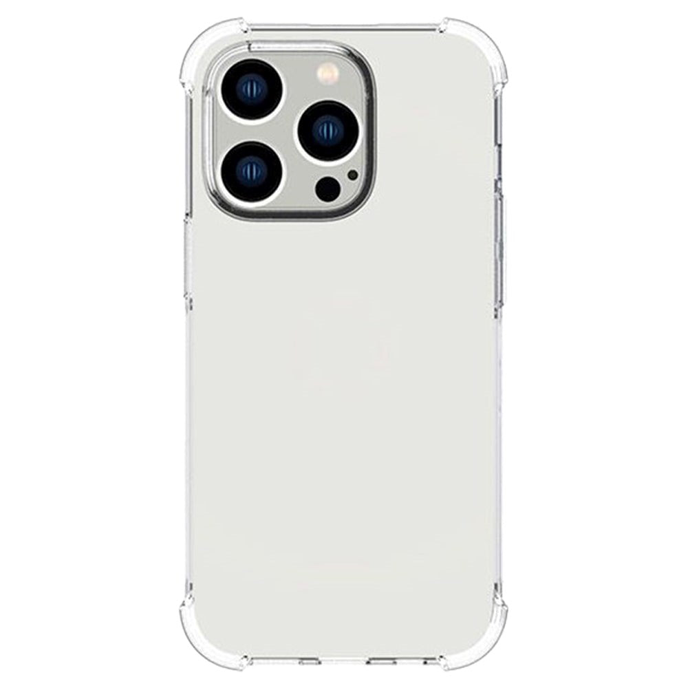 iPhone 14 Pro Shock-Proof Fleksibelt Plastik Bagside Cover - Gennemsigtig