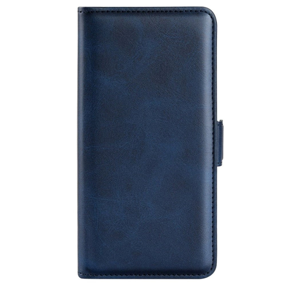 iPhone 14 Pro Læder Flip Cover m. Kortholder & Magnetisk Luk - Blå