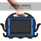 iPad (2018) / iPad (2017) / iPad Air 2 / iPad Pro 9,7" EVA Kids Case m. skulderstropp - Octopus Theme - Svart