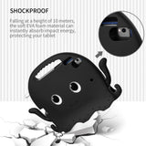 iPad (2018) / iPad (2017) / iPad Air 2 / iPad Pro 9,7" EVA Kids Case m. skulderstropp - Octopus Theme - Svart