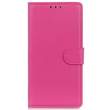 iPhone 14 Leather Flip Cover m. Magnetisk lukking og lommebok - Rosa