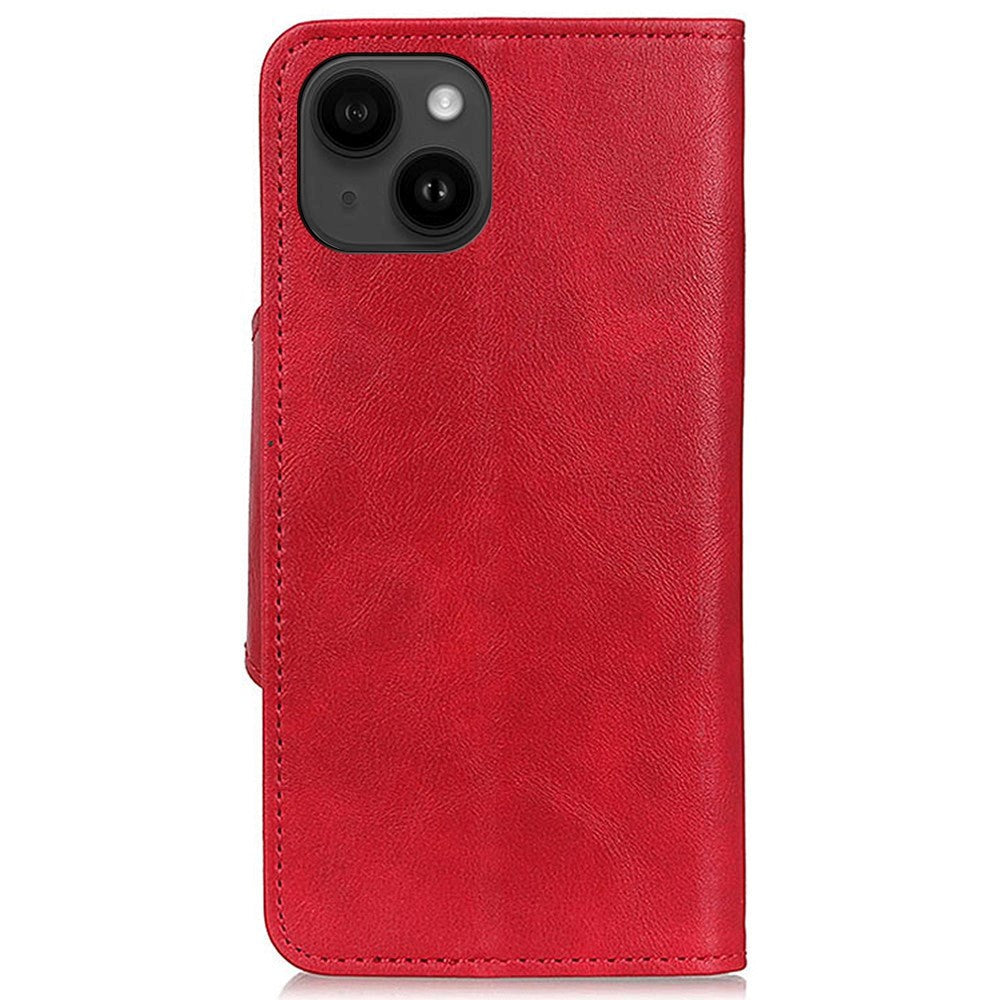 iPhone 14 Plus Læder Flip Cover m. Pung - Rød