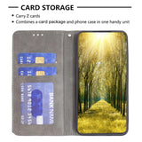 iPhone 14 Pro Flip Lærdeksel m. Lommebok - Geometriske linjer - Grå