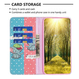 iPhone 14 Pro Leather Flip Cover m. Veske og stående funksjon - elefanter