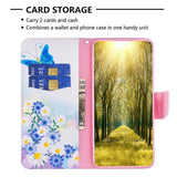iPhone 14 Pro Max Leather Flip Cover m. Lommebok og trykk - Sommerfugl