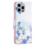 iPhone 14 Pro Max Leather Flip Cover m. Lommebok og trykk - Sommerfugl