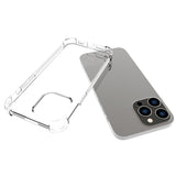 iPhone 14 Pro Max Shockproof Fleksibelt Plastik Bagside Cover - Gennemsigtig