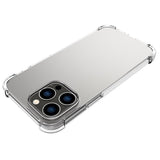 iPhone 14 Pro Max Shockproof Fleksibelt Plastik Bagside Cover - Gennemsigtig