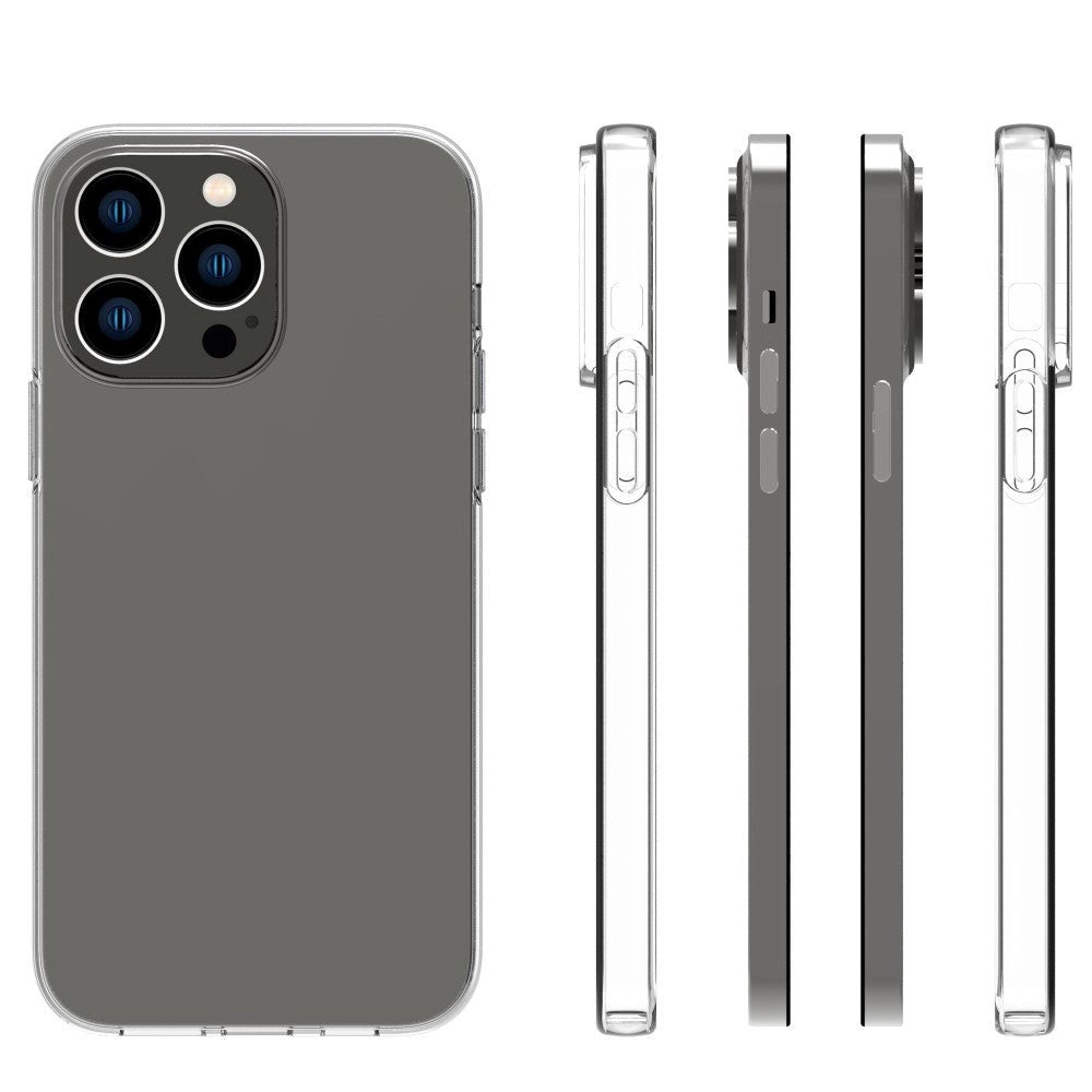 iPhone 14 Pro Max tynt fleksibelt plastdeksel - gjennomsiktig