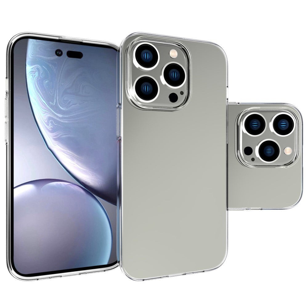iPhone 14 Pro tynt fleksibelt plastdeksel - gjennomsiktig