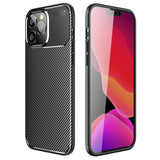 iPhone 14 Pro Carbon Fiber fleksibelt plastdeksel - svart