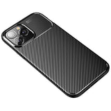 iPhone 14 Pro Carbon Fiber fleksibelt plastdeksel - svart
