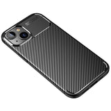 iPhone 14 Plus Carbon Fiber fleksibelt plastdeksel - svart