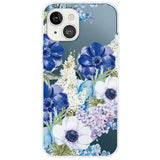 iPhone 14 Plus Fleksibel Cover i TPU Plast - Gennemsigtig m. Blomster