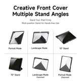 iPad 10,2" (2021 / 2020 / 2019) PU-skinn / plastdeksel - DUX DUCIS MAGI-serien - Gjennomsiktig / svart