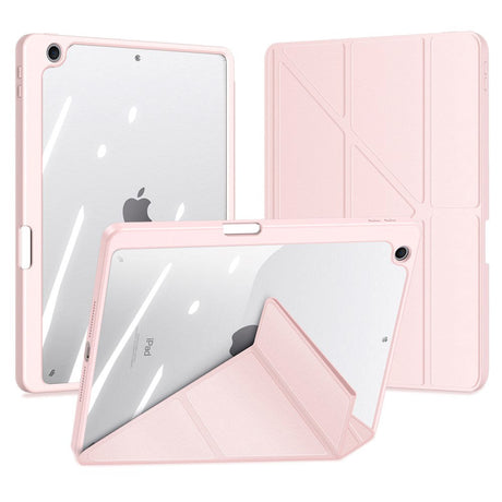 iPad 10,2" (2021 / 2020 / 2019) PU-skinn / plastdeksel - DUX DUCIS MAGI-serien - Gjennomsiktig / Rosa