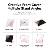 iPad 10,2" (2021 / 2020 / 2019) PU-skinn / plastdeksel - DUX DUCIS MAGI-serien - Gjennomsiktig / Rosa