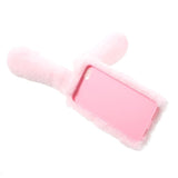iPhone 6 / 6s mykt pelsdeksel - rosa kanin
