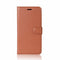 Apple iPhone X/XS Litchi Flip Cover m. Kortholder - Brun