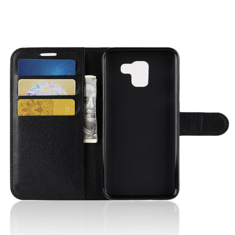 Samsung Galaxy J6 mykt veskedeksel m. Lommebok Svart