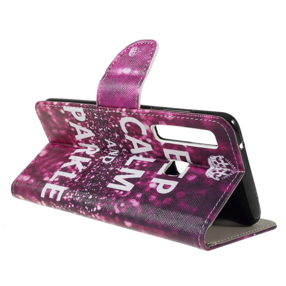 Samsung Galaxy A9 (2018) Skinndeksel m. Lommebok "Keep Calm and Sparkle"