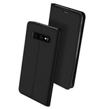 Samsung Galaxy S10e tynt skinndeksel m. Kortholder - Sort
