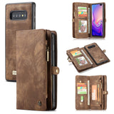 Samsung Galaxy S10+ Plus CASEME Leather Flip Cover m. Lommebok - Brun