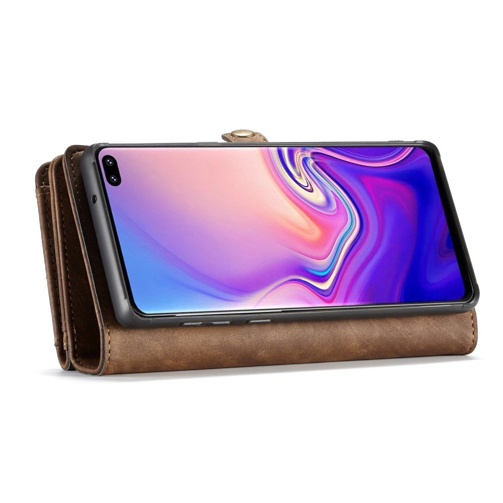 Samsung Galaxy S10+ Plus CASEME Leather Flip Cover m. Lommebok - Brun