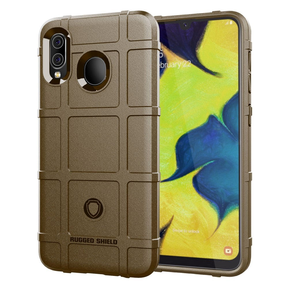 Samsung Galaxy A30 Rugged Shield Plastdeksel - Brun