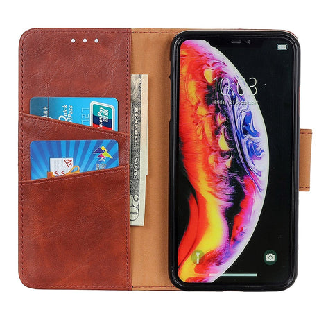 Samsung Galaxy A40 Leather Flip Deksel - Brun