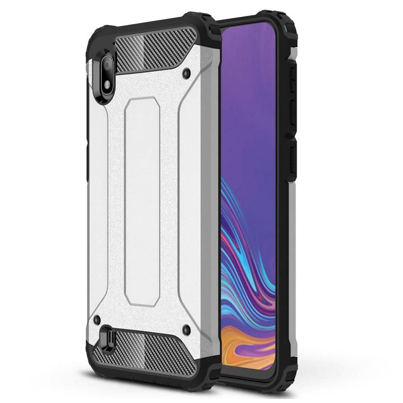 Samsung Galaxy A10 Armor Guard deksel i hardplast - Hvit