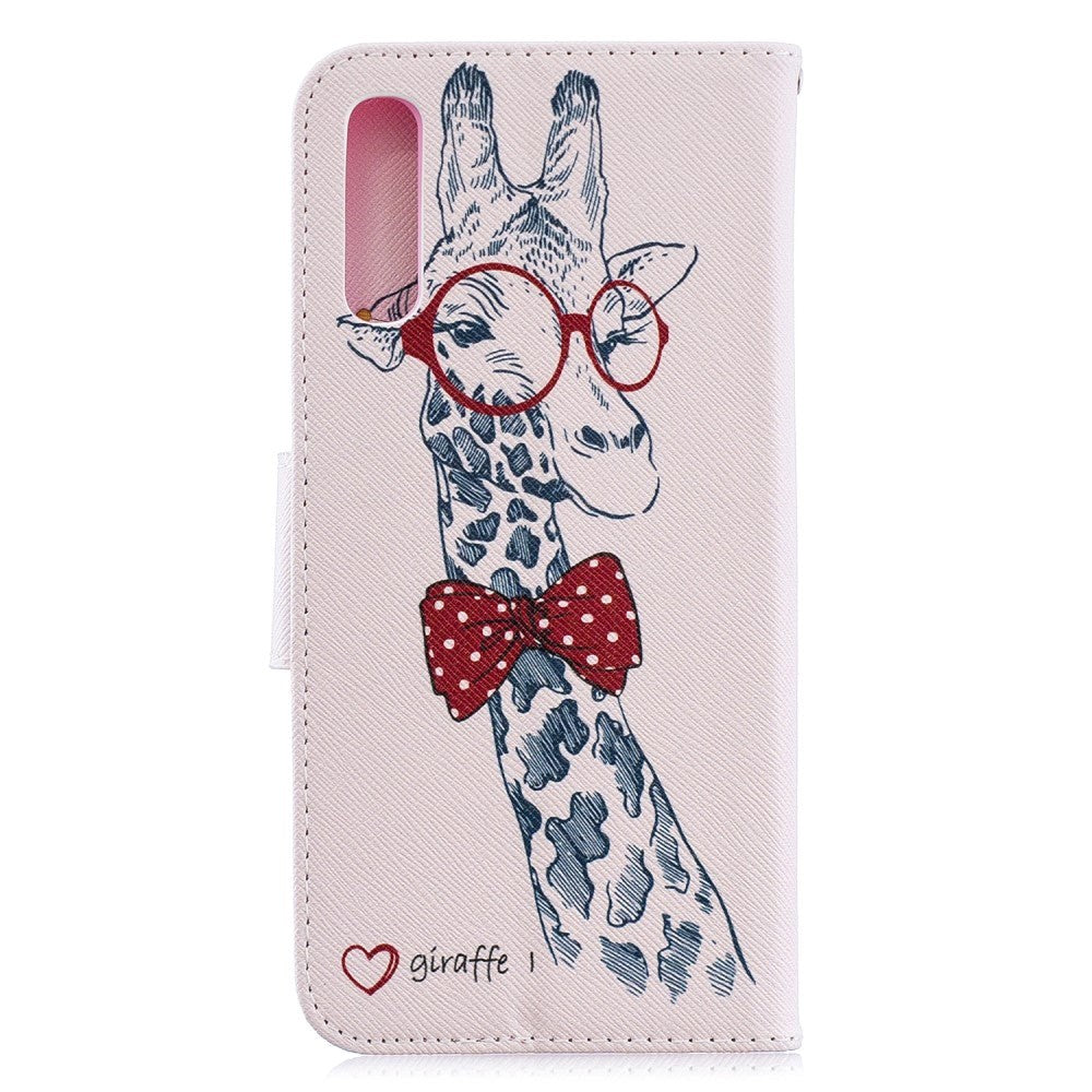 Samsung Galaxy A70 Leather Flip Deksel - Giraffe
