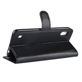 EIDERWOOD Samsung Galaxy A10 Litchi Kunstlæder Flip Cover m. Pung - Sort