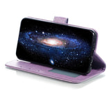 Samsung Galaxy A20e Leather Flip Deksel - Lilla Mandala-mønster