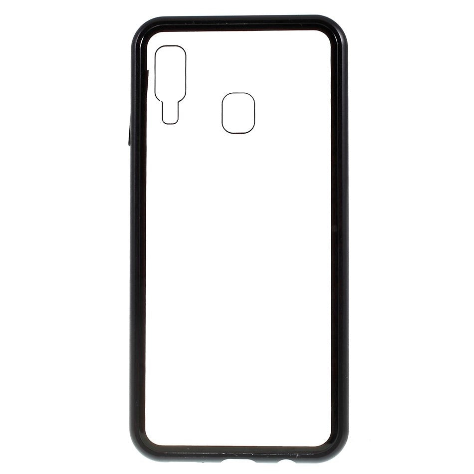 Samsung Galaxy A30 magnetisk deksel m. Bakside i glass - Svart