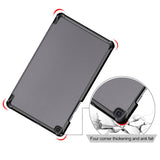 Samsung Galaxy Tab A 8.0 (2019) - Hard Case Tri-Fold deksel m. Ståfunksjon - Grå
