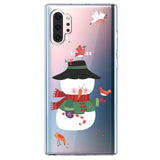Samsung Galaxy Note 10+ (Plus) fleksibelt plastdeksel - Snowman m. Fugler