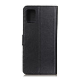 Samsung Galaxy A71 Leather Flip Deksel m. Stativ og kortholder - svart