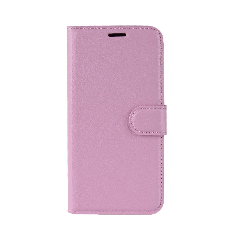 Samsung Galaxy A71 Litchi Leather Flip Cover m. Lommebok - Rosa