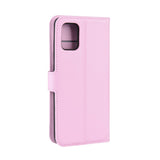 Samsung Galaxy A71 Litchi Leather Flip Cover m. Lommebok - Rosa